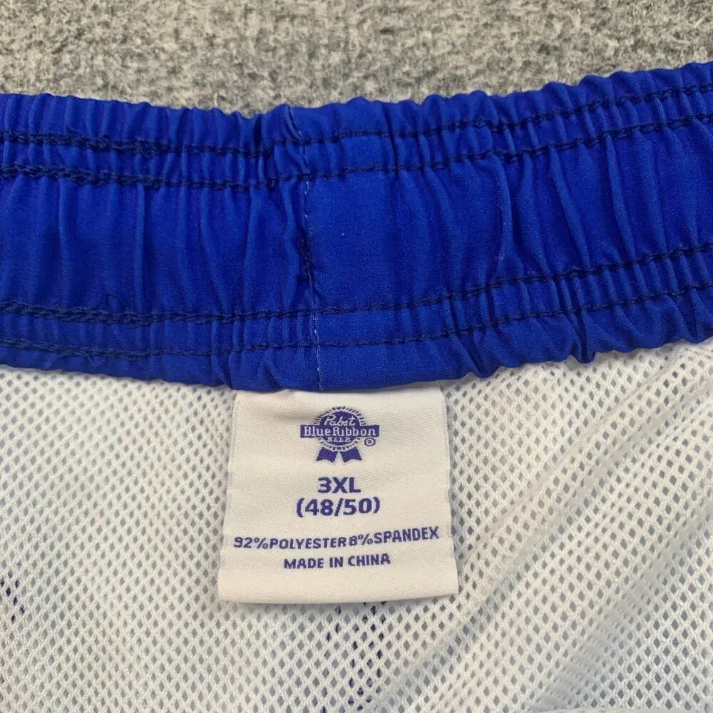 Pabst Blue Ribbon Board Shorts Mens 3XL Brief Lined PBR Beer on the Beach Swim